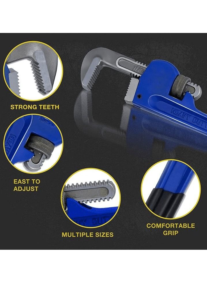 Pipe Wrench Heavy Duty 10" Forged Steel Head Strong Iron Handle Pipe Wrench 1 Pcs - Image 5