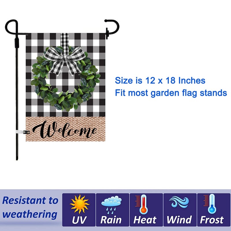 Pating Seasonal Garden Flags Set of 12 Double Sided 12 x 18 Inch Yard Flags,small garden flags for outside, Christmas Spring Seasonal Flags for Outdoor Decorations,Holiday Garden Flags for All Seasons - Image 3