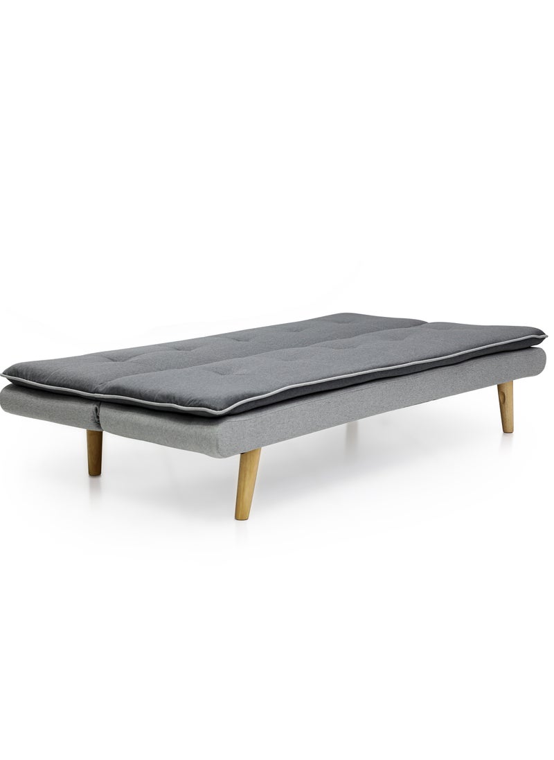 Multi Home Furniture - Modern Design MH-111SB-DARK GREY SOFA CUM OR 3 SeaterBED  Sofa Soft PU velvet 3-Seater Sofa,Made of Finest Fabric with extra cushion layer inside Dark grey/light grey combination sofa bed - Image 1
