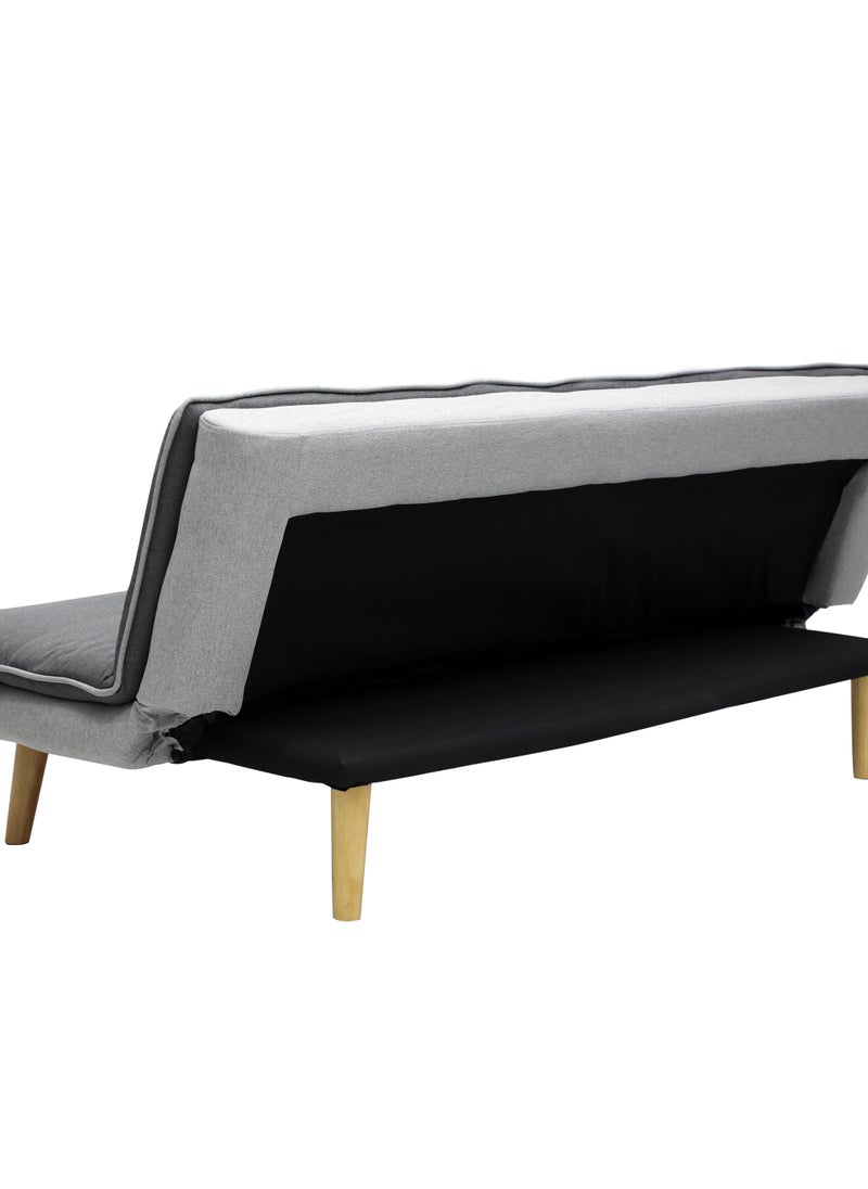 Multi Home Furniture - Modern Design MH-111SB-DARK GREY SOFA CUM OR 3 SeaterBED  Sofa Soft PU velvet 3-Seater Sofa,Made of Finest Fabric with extra cushion layer inside Dark grey/light grey combination sofa bed - Image 1
