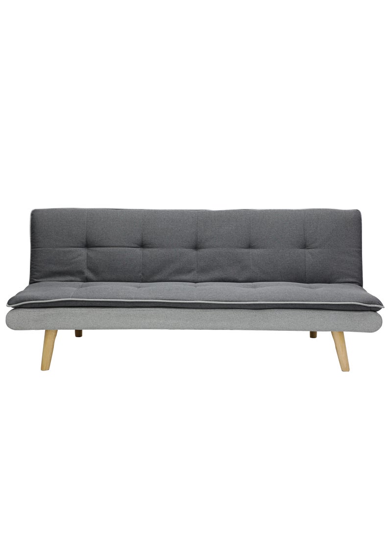 Multi Home Furniture - Modern Design MH-111SB-DARK GREY SOFA CUM OR 3 SeaterBED  Sofa Soft PU velvet 3-Seater Sofa,Made of Finest Fabric with extra cushion layer inside Dark grey/light grey combination sofa bed - Image 1