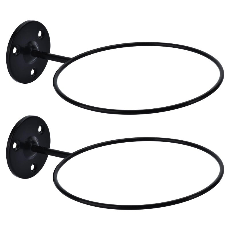 Lauvee Basketball Holder Wall Mount, 7 inch Diameter Metal Ball Holder, Ball Storage for Basketball, Football, Volleyball, Soccer, Ball Rack Display for Sports Accessories Organizer (Roll, 2 Pack) - Image 1