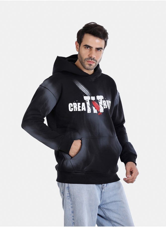 WHITE RABBIT - Printed Hooded Neck Long Sleeve Sweatshirt - Image 1