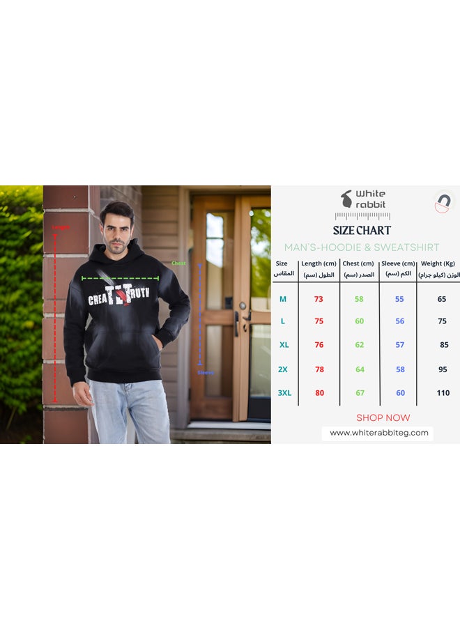 WHITE RABBIT - Printed Hooded Neck Long Sleeve Sweatshirt - Image 1