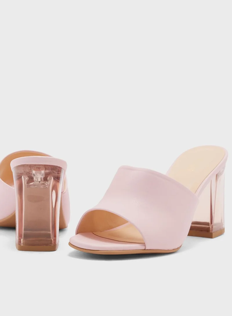 FYOR Block Mid Heel Sandals