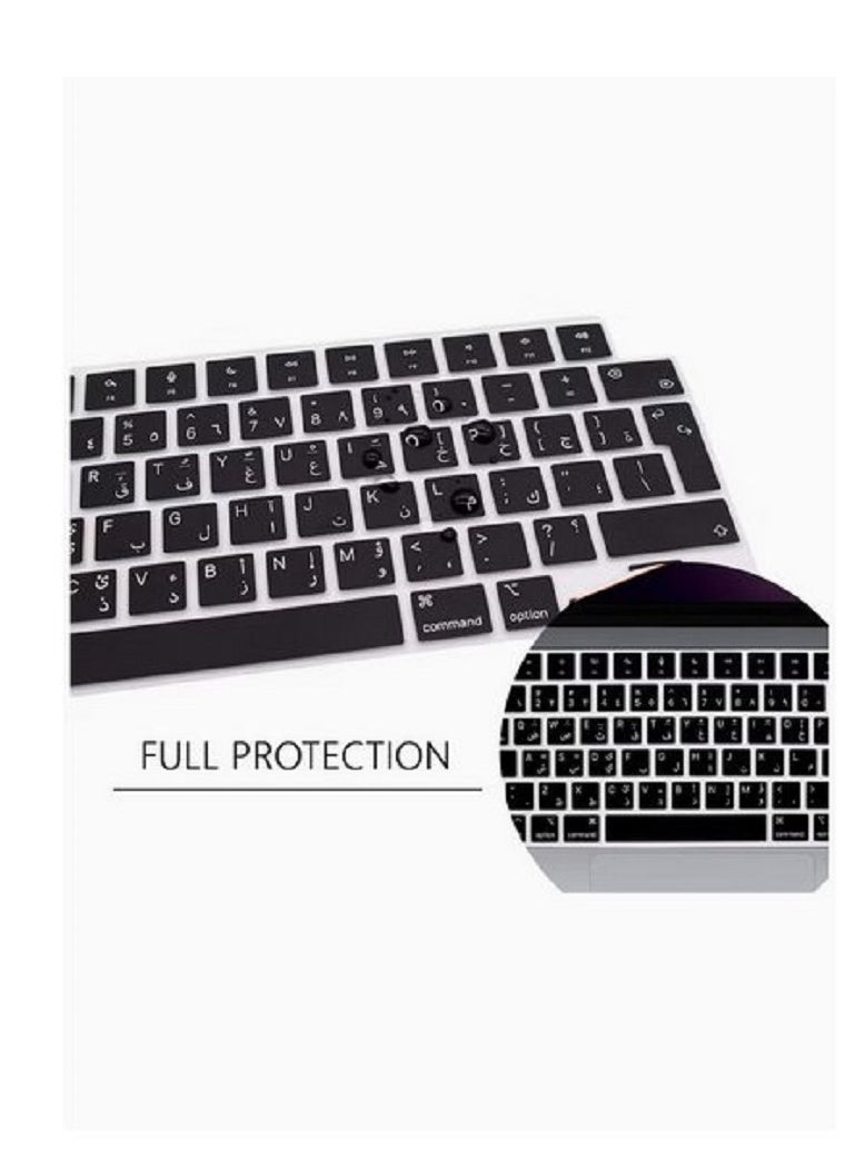 Ntech NTECH UK Layout Arabic English Keypad Cover Compatible for MacBook New Pro 14-inch 2022/2021 M1 Pro/M1 Max A2442 and Compatible with MacBook New Pro 16-inch 2021 M1 Pro/M1 Max A2485 Black  - Image 4