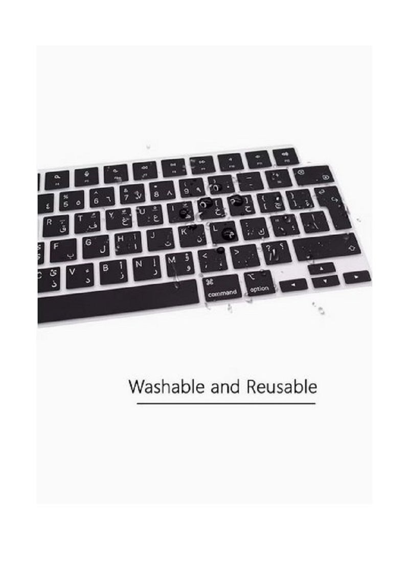 Ntech NTECH UK Layout Arabic English Keypad Cover Compatible for MacBook New Pro 14-inch 2022/2021 M1 Pro/M1 Max A2442 and Compatible with MacBook New Pro 16-inch 2021 M1 Pro/M1 Max A2485 Black  - Image 3