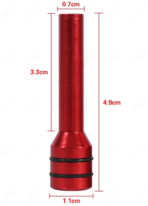 CARIZO Car Lock Knob, Aluminium Interior Door Lock Knob Pull Pins (Pack of 2) Compatible with Cars, SUVs & Truck Automobile (Colour: Red) - Image 5