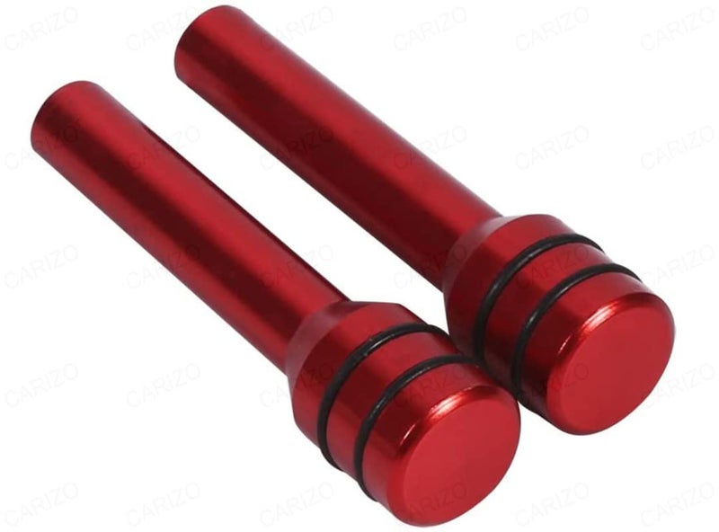 CARIZO Car Lock Knob, Aluminium Interior Door Lock Knob Pull Pins (Pack of 2) Compatible with Cars, SUVs & Truck Automobile (Colour: Red) - Image 3