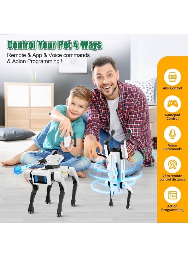 TIGER Smart Robotic Dog Toy with Voice Control & App Programming, Interactive Walking Dancing Actions, Educational AI Robot Pet for Children, Rechargeable Fun Learning Companion - Image 2