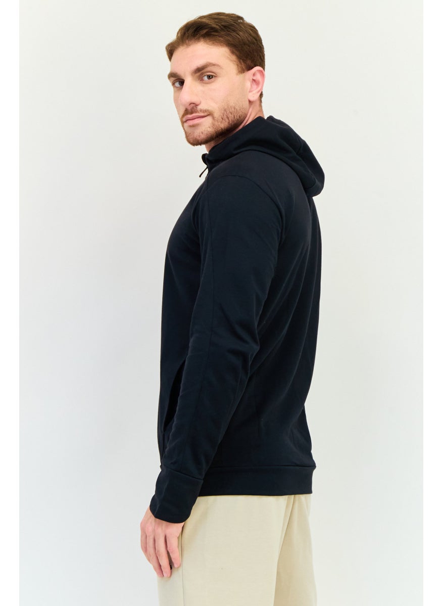 Adidas Men Sportswear Fit Long Sleeve Training Sweatshirts, Black  - Image 2