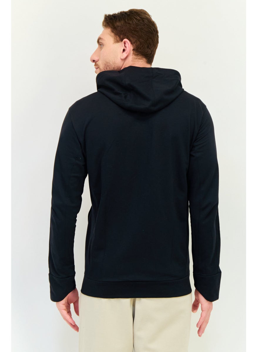 Adidas Men Sportswear Fit Long Sleeve Training Sweatshirts, Black  - Image 3