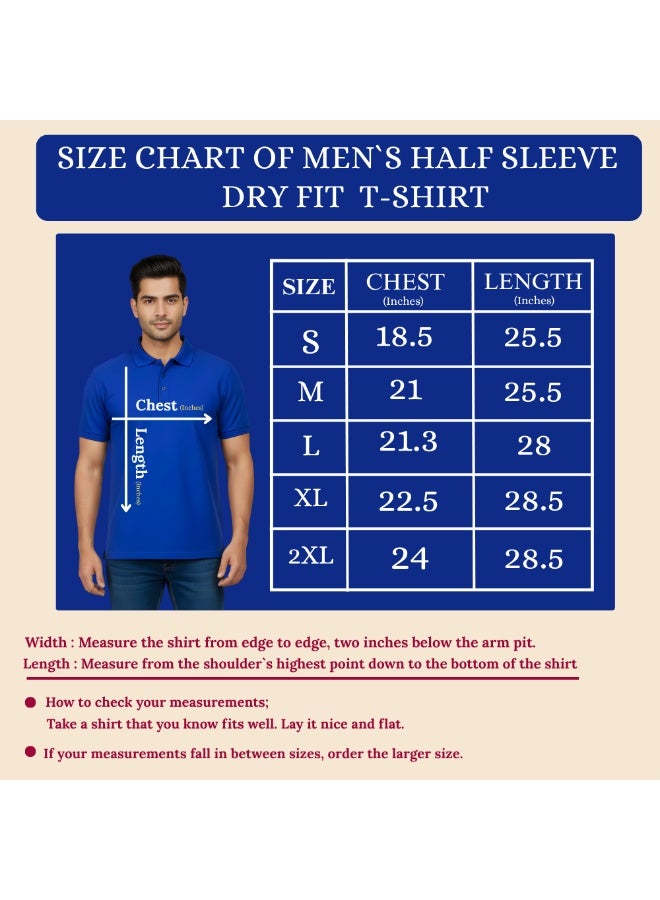 Lucknow Cricket Men's Dry-Fit Polo Neck T-Shirt|Tshirt With Cap|Soft&Breathable Sportswear For Cricket Lovers|Wear It For Games - Image 3