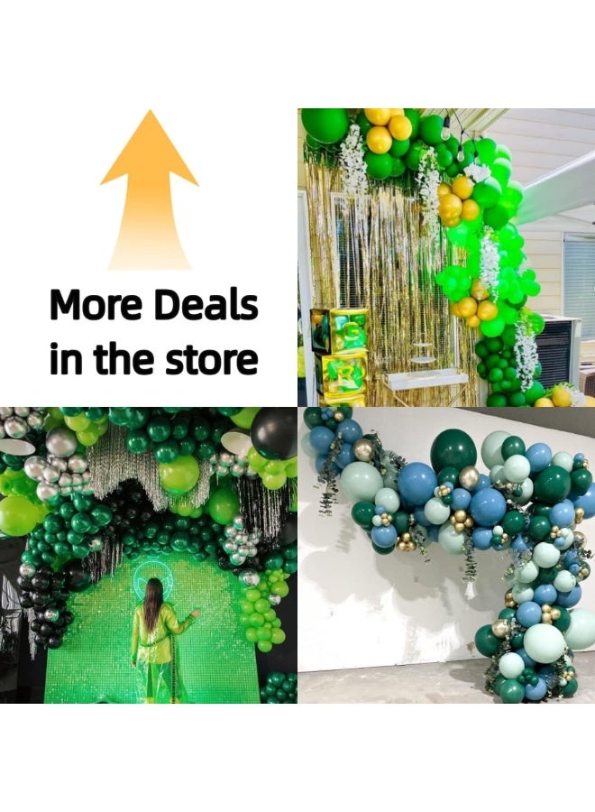 Green Balloons Latex Party Balloons - 100 Pack 12 inch Round Helium Balloons for Dark Green Themed Wedding, Graduation, Anniversary, Birthday Party, Backdrop Decorations - Image 4