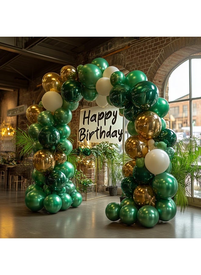 Green Balloons Latex Party Balloons - 100 Pack 12 inch Round Helium Balloons for Dark Green Themed Wedding, Graduation, Anniversary, Birthday Party, Backdrop Decorations - Image 5