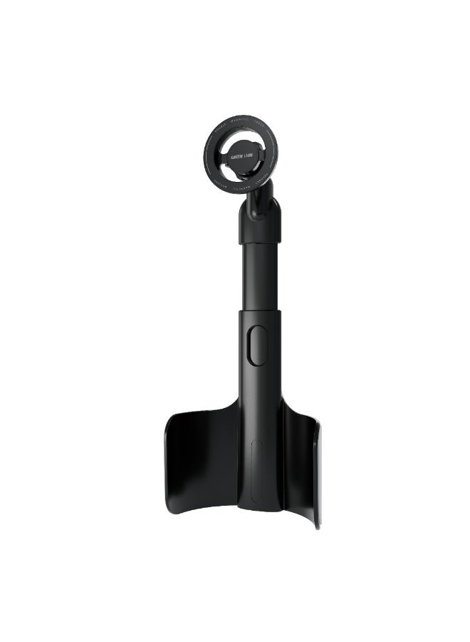 GREEN LION GX-62 Compatible with MagSafe Cup Phone Holder with 360° Rotation Head Adjustable Hight / Expandable Base Wings / Non-Slip Grip Pads / Hands-Free Convenience / Sturdy Telescopic Arm / Space-Saving Design - Black - Image 1