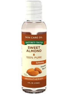 Nature's Truth Nature's Truth Aromatherapy Pure Unscented Base Oil, Sweet Almond, 4 Fluid Ounce  - Image 1