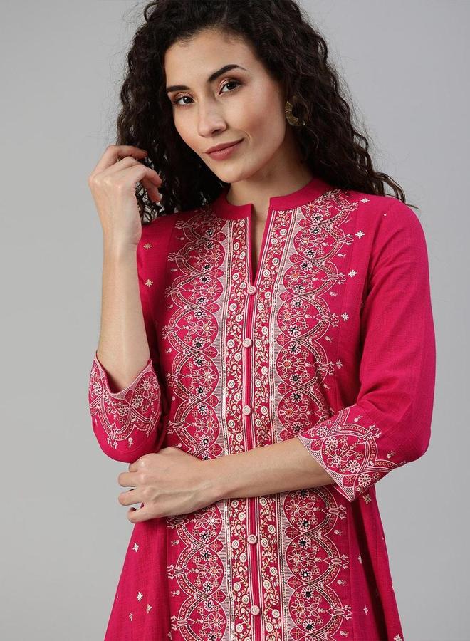 آي شين كورتا مُطبعة بتفاصيل لامعة - Image 2