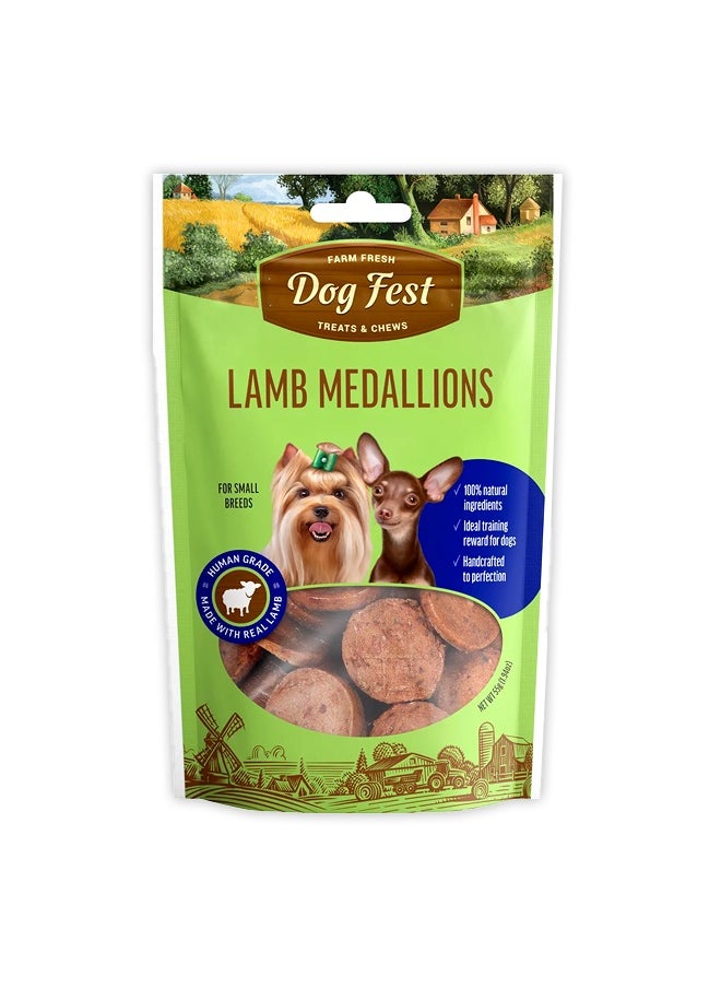 Dog Fest Lamb Medallions For Mini-Dogs - 55G  - Image 1