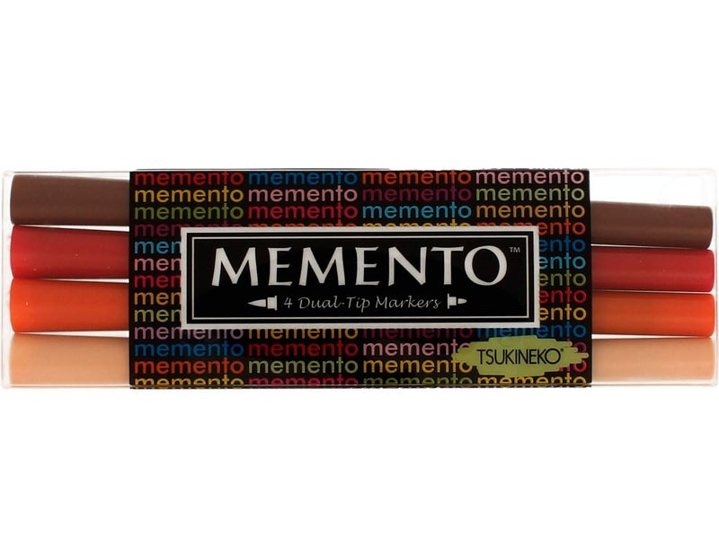Tsukineko 4Pack DualEnded FadeResistant and WaterBased Memento Markers Arizona Canyons