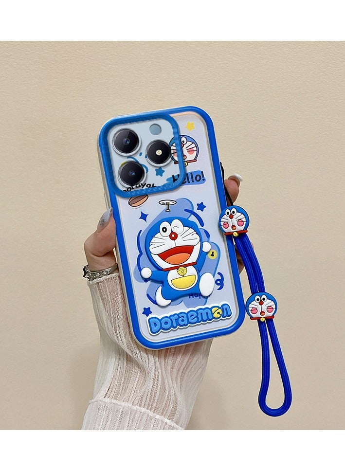 general Doraemon Case Compatible with Realme C63 Flexible TPU Silicone Case Bumper with Reinforced Shock Absorption Protective Cover - Image 2