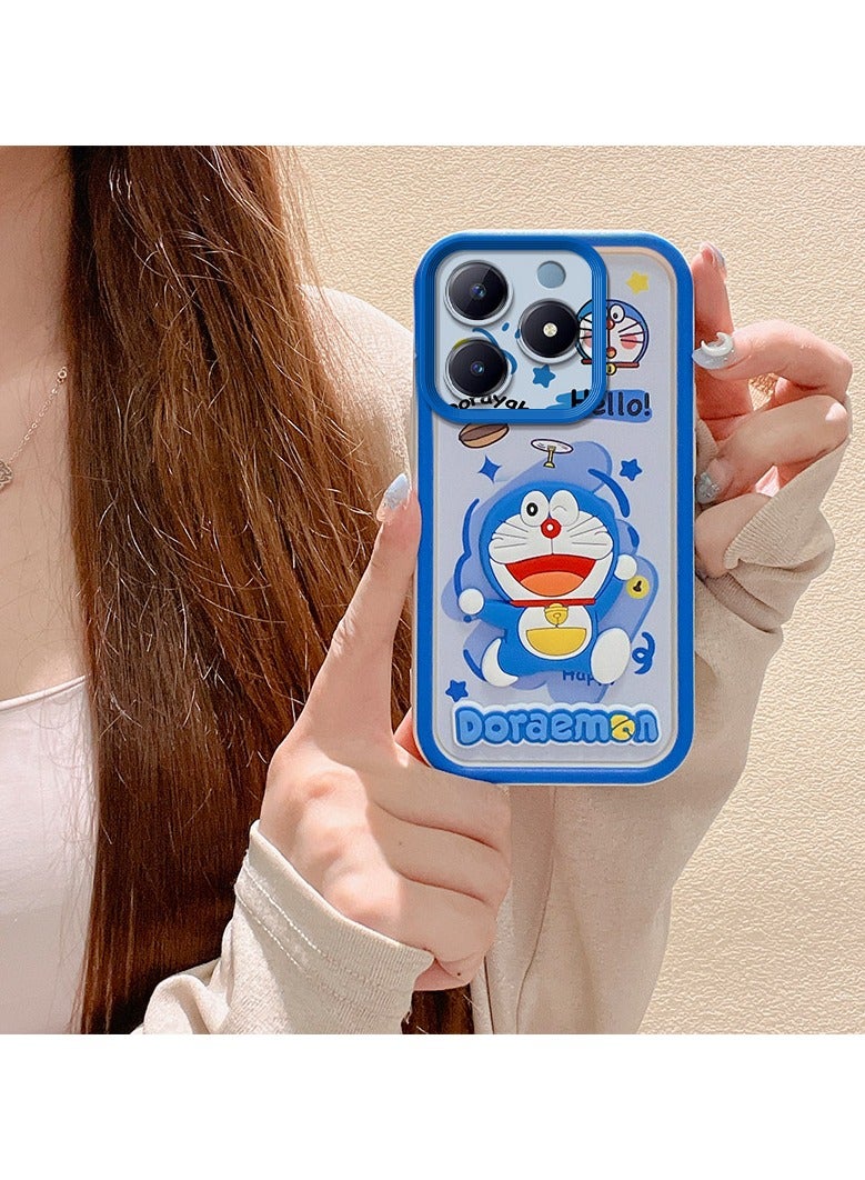 general Doraemon Case Compatible with Realme C63 Flexible TPU Silicone Case Bumper with Reinforced Shock Absorption Protective Cover - Image 3
