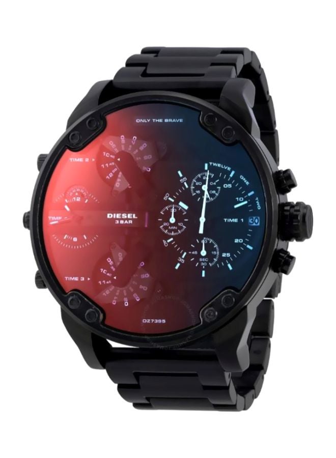DIESEL Men Mr Daddy 2.0 Round Shape Stainless Steel Chronograph Wrist Watch 55 mm - Black - DZ7395 - Image 1