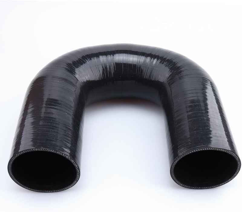 AC PERFORMANCE 3" (76mm) U Shape Hose - 180 Degree Elbow Coupler, Black - Image 3