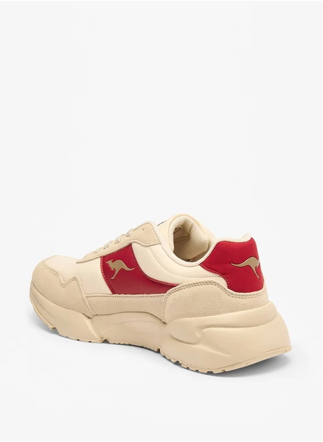 kangaROOS Women's Panelled Sneakers with Lace-Up Closure