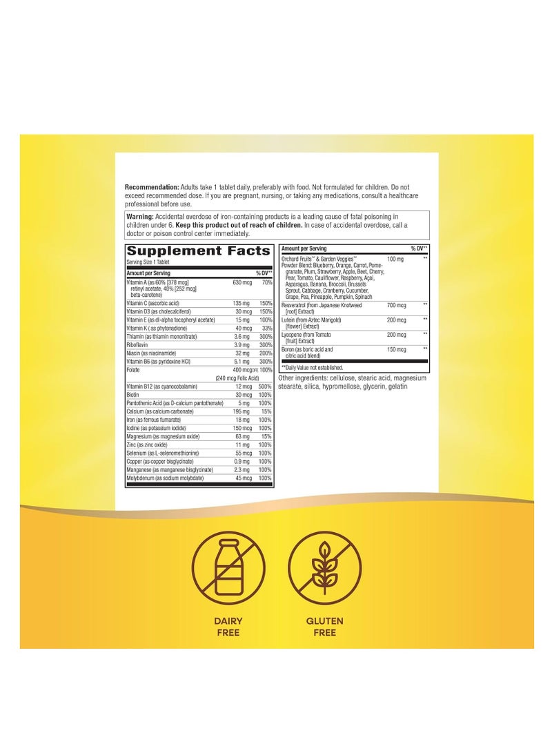 ناتشور واي ألايف! مكمل غذائي يومي للطاقة متعدد الفيتامينات والمعادن - 60 قرص - Image 2