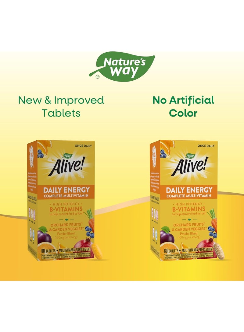ناتشور واي ألايف! مكمل غذائي يومي للطاقة متعدد الفيتامينات والمعادن - 60 قرص - Image 3
