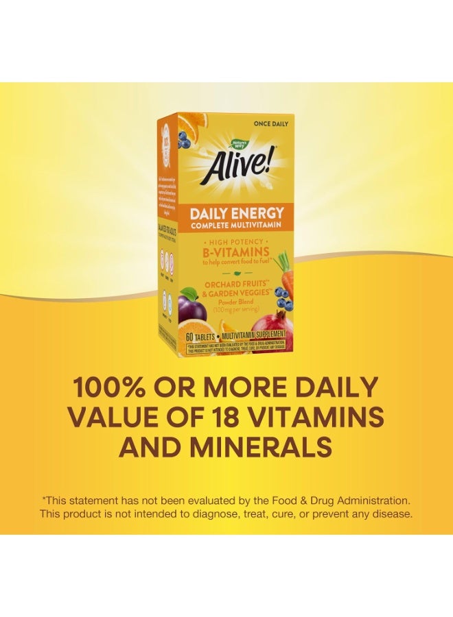 ناتشور واي ألايف! مكمل غذائي يومي للطاقة متعدد الفيتامينات والمعادن - 60 قرص - Image 5