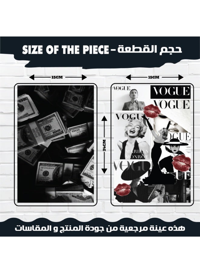 طقم بوسترات ديكور حائط أبيض وأسود عدد 12، جودة طباعة فائقة على ورق كوشيه 300 جرام، بتصاميم حديثة وعبارات تحفيزية للجنسين - Image 4