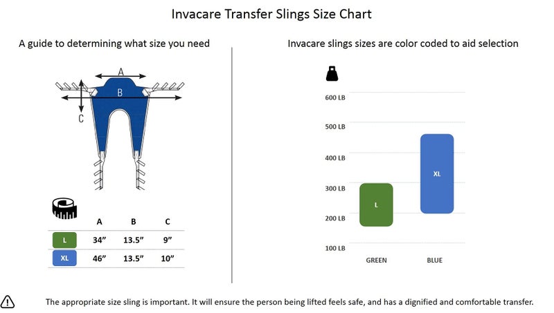 Invacare Reliant Stand Assist Transfer Sling for Patient Lifts, Solid Fabric, One-Size, R134 - Image 2