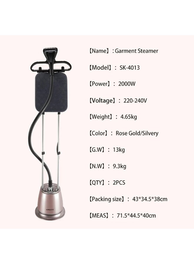 SOKANY SK-4013 Professional Garment Steamer with 2.2L Tank and 45-Minute Continuous Steam - Image 3