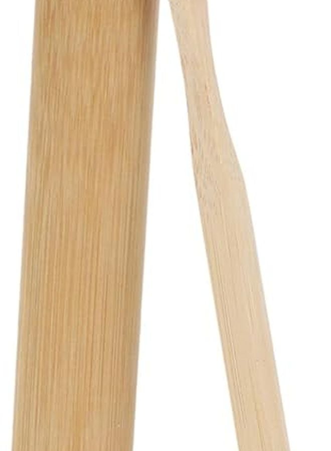 فرشاة أسنان سفر من الخيزران مع أنبوب تخزين محمول أداة العناية بالفم المدمجة - Image 2