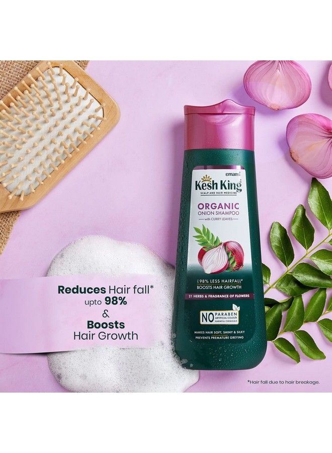 Kesh King شامبو البصل الأيورفيدي لنمو الشعر يقلل من تقصف الأطراف والتجعد ويصلح الشعر الجاف والتالف بفضل فوائد البصل الأملا والبرينجراج (600 مل) - Image 3