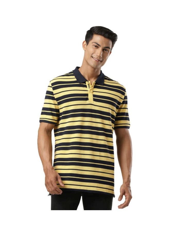 JOCKEY - Jockey US93 Men Super Combed Cotton Rich Striped Polo T Shirt - Image 1