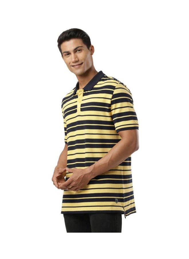 JOCKEY - Jockey US93 Men Super Combed Cotton Rich Striped Polo T Shirt - Image 1