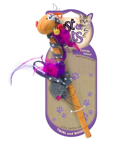 Hartz Just For Cats Twirl and Whirl Interactive Cat Toy Wand All Breed Sizes - Image 1