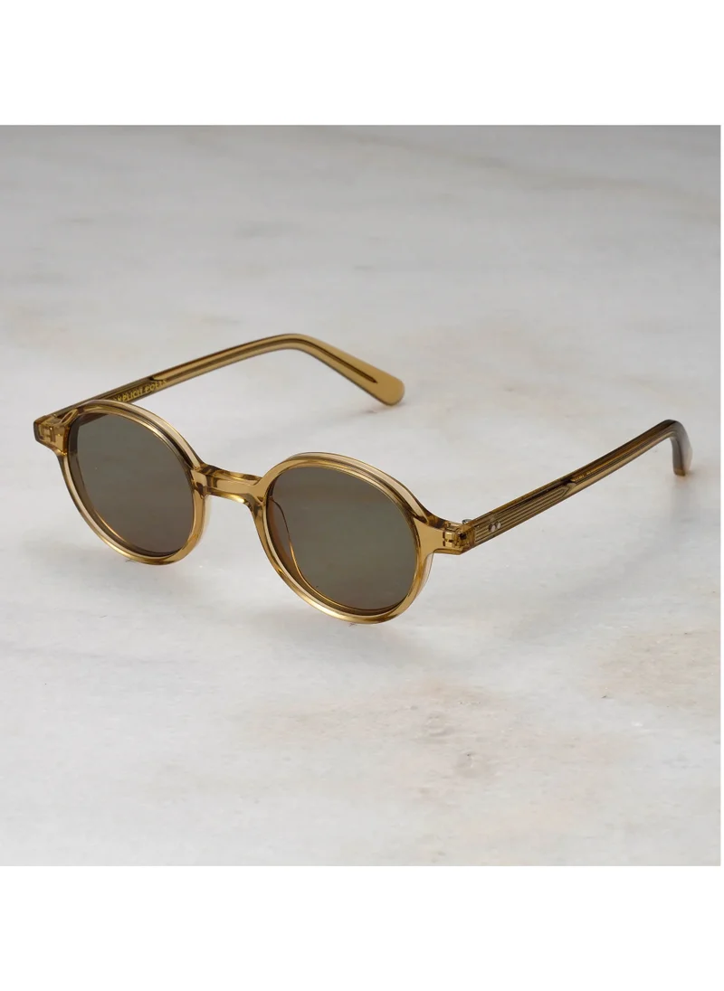 الشعراء الصريحون Explicit Poets Unisex GIORGIO Champagne - Green Stylish Sunglasses, A12EP6