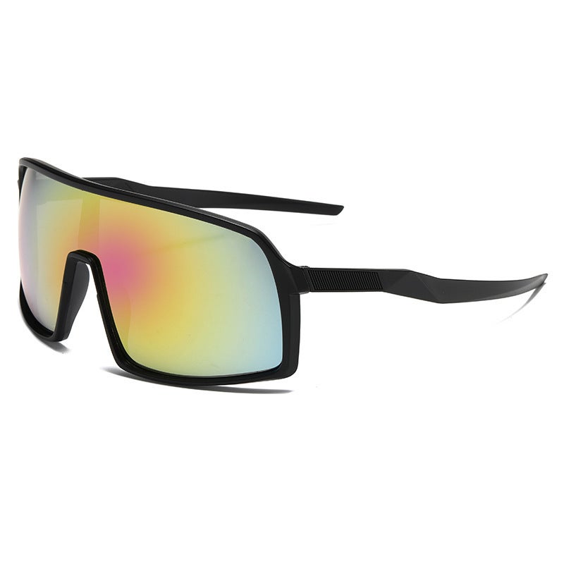 Generic Square Photochromic Sunglasses UnisexBlack Frame Colorful Film Black Frame Colorful Film 