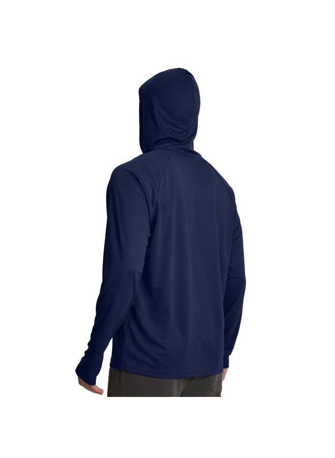 HovSiyla 5 Pack Men's Fishing Shirts Long Sleeve UPF Sun Protection Hoodie Lightweight Hiking Running Swimming Athletic Shirt, 5 Pack : Black Mid-gray White Blue Red, L - Image 2