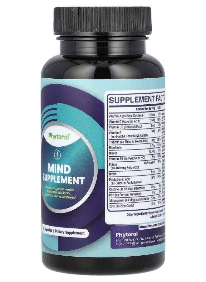 Phytoral Mind Supplement 60 Capsules - Image 2