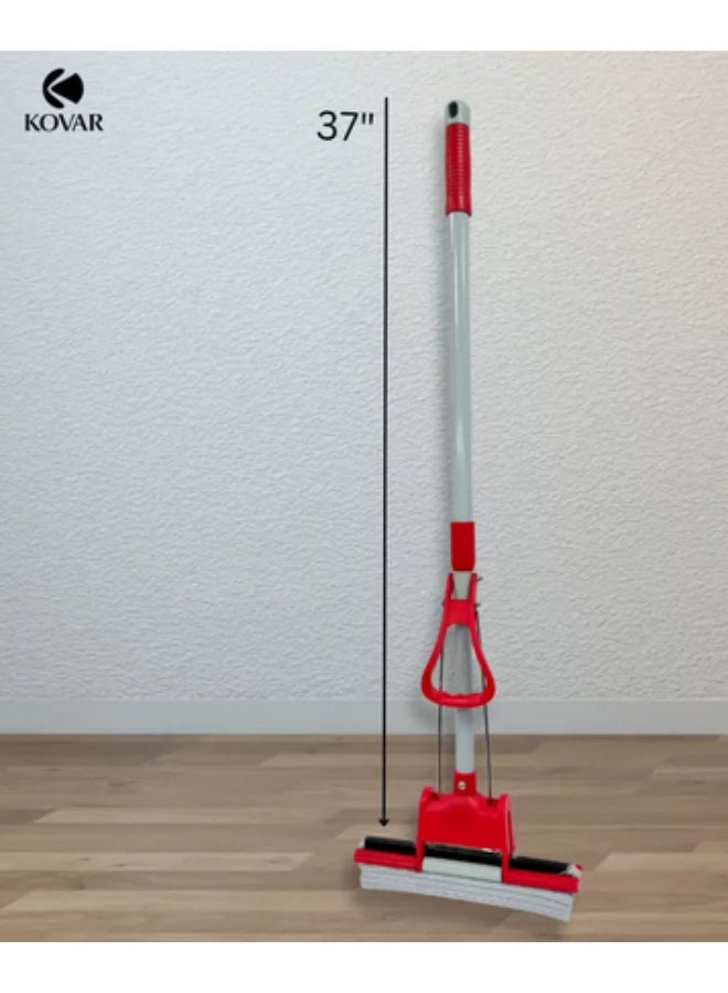 Kovar Self Wringer PVA Sponge Mop With Telescopic Trigger Up Handle - Image 3