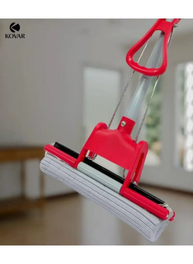Kovar Self Wringer PVA Sponge Mop With Telescopic Trigger Up Handle - Image 2