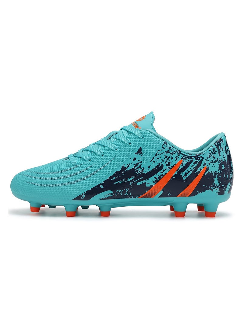 Sky View Football Cleats Men Women Non-Slip Low Top Soccer Shoes Lightweight Shock Resistant Training Sneaker Breathable Professional Turf Shoes Sport Athletic Ground Football Boots  - Image 2