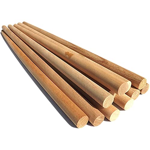 ecofynd 16 inches Wooden Dowel Rods, Pack of 10 | Wood Dowels | Solid Hardwood Sticks for Crafting, Cotton, DIY & More | Sanded Smooth, Kiln Dried, Natural Wood, Unfinished (10, 16 inches) - Image 1