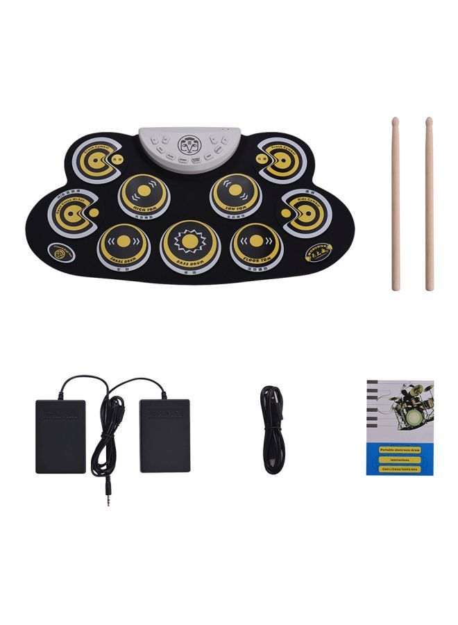 NIBEMINENT Portable Electronic Roll Up Silicone Drum Pad With Sticks - Image 3