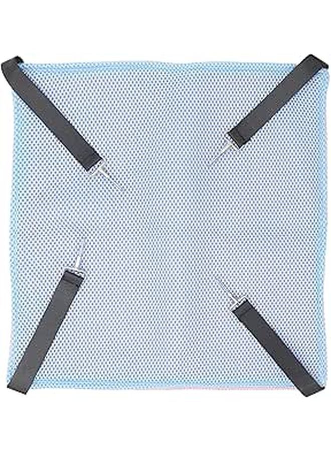 Reversible Cat Hammock For Cage Hanging Double Sided Soft Pet Bed Pink Blue M Size - Image 1